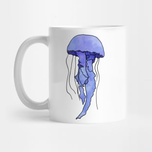 Jellyfish Watercolor Ilustration Mug